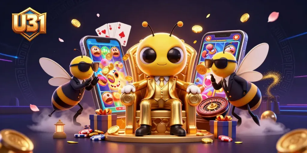 Experience the thrill of U31 casino games with vibrant slot reels and dynamic casino elements