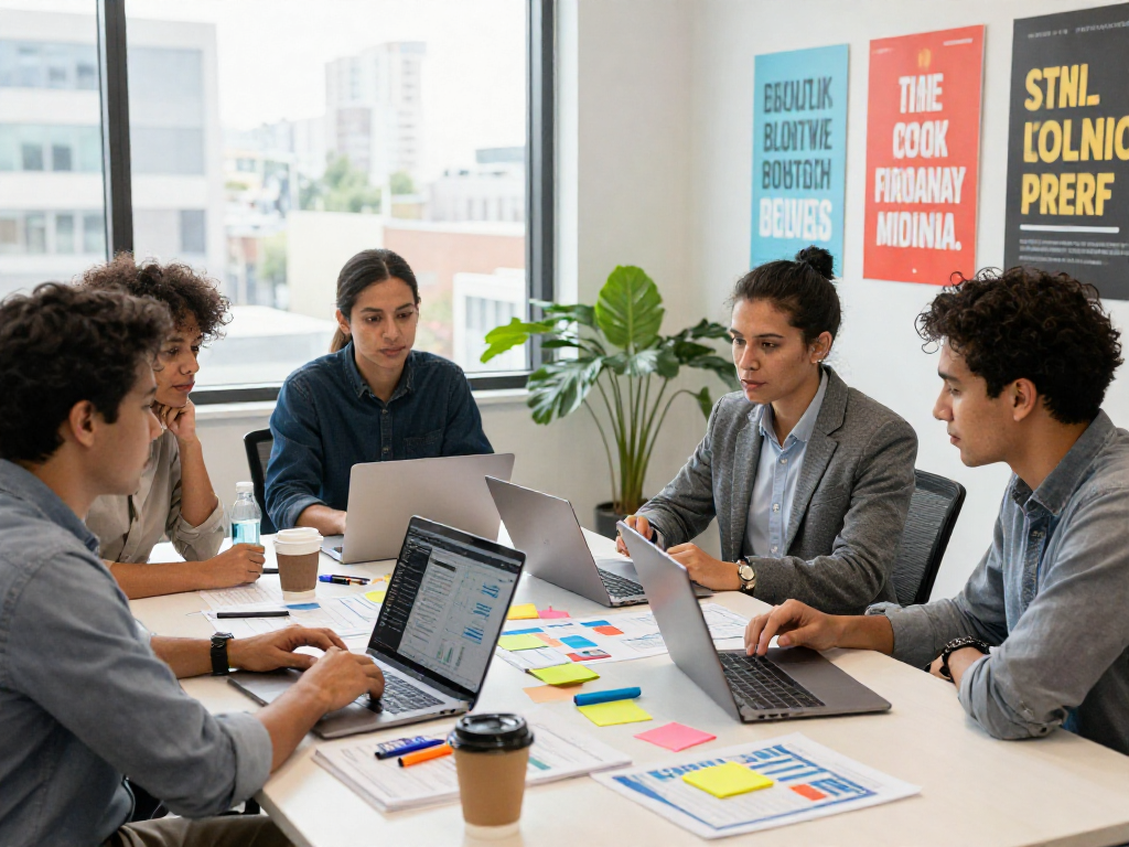 Understanding how much does political direct mail cost as a team strategizes in a modern office setting.
