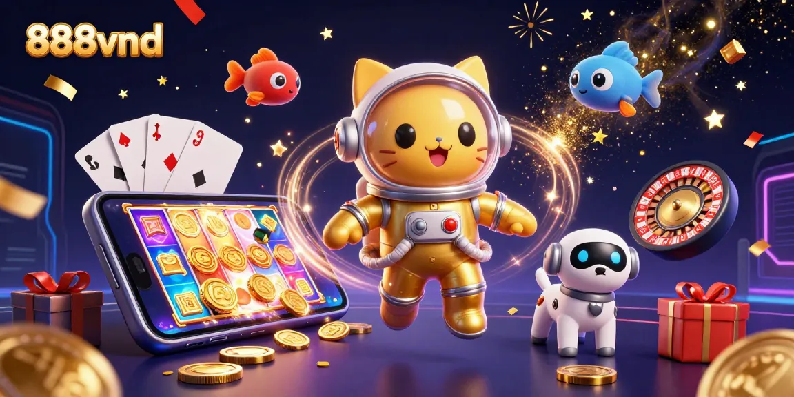 Engage in thrilling games at 888vnd, featuring dynamic slot machines and vibrant casino elements.