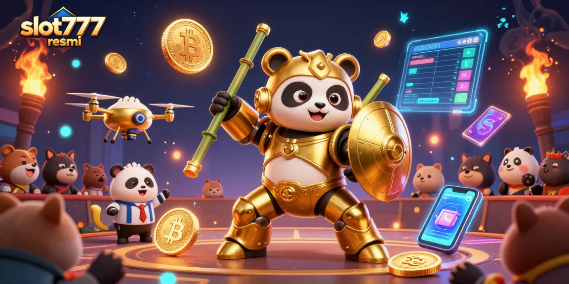 Engage in thrilling games at slot777 resmi with vibrant 3D visuals showcasing the excitement of online slot play.