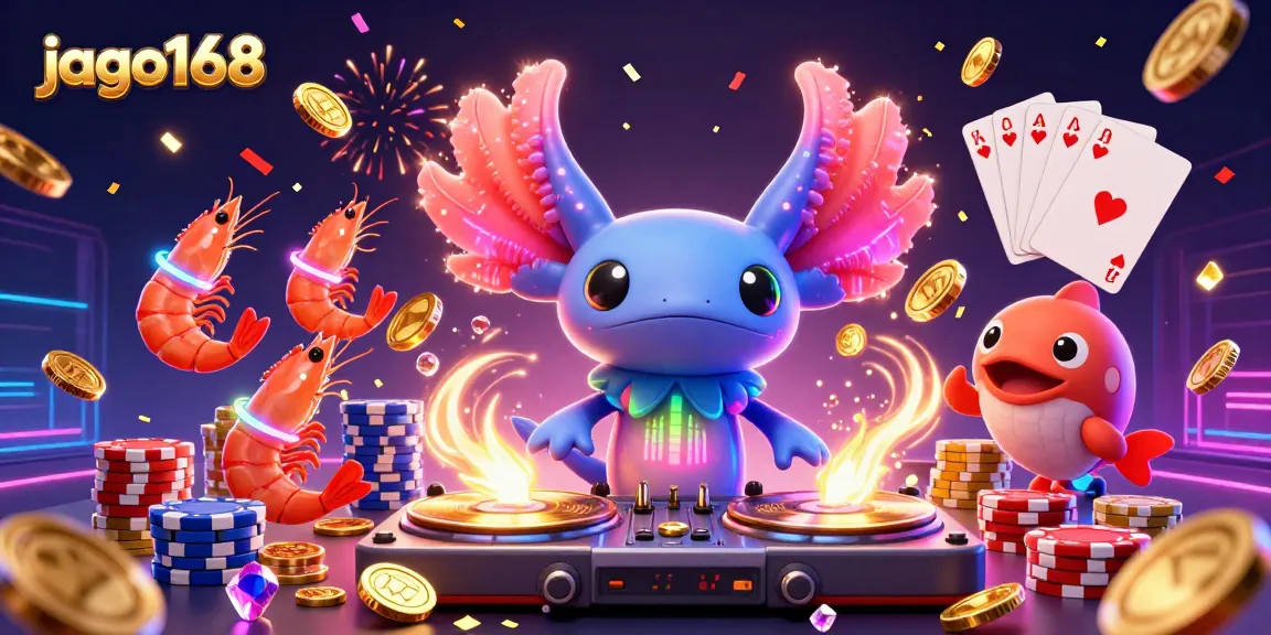 Experience the thrill of jago168 with vibrant casino elements and characters in a dynamic underwater scene.