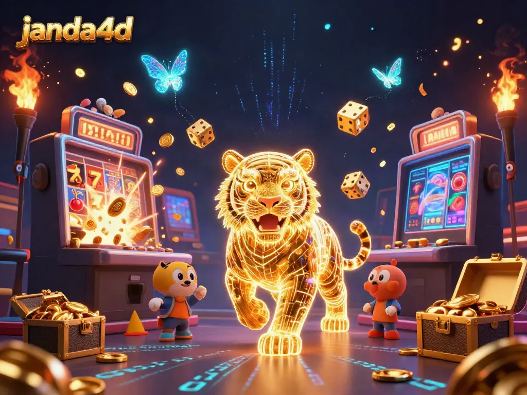 Permainan slot gacor di janda4d dengan jackpot yang menggiurkan dan simbol keberuntungan.