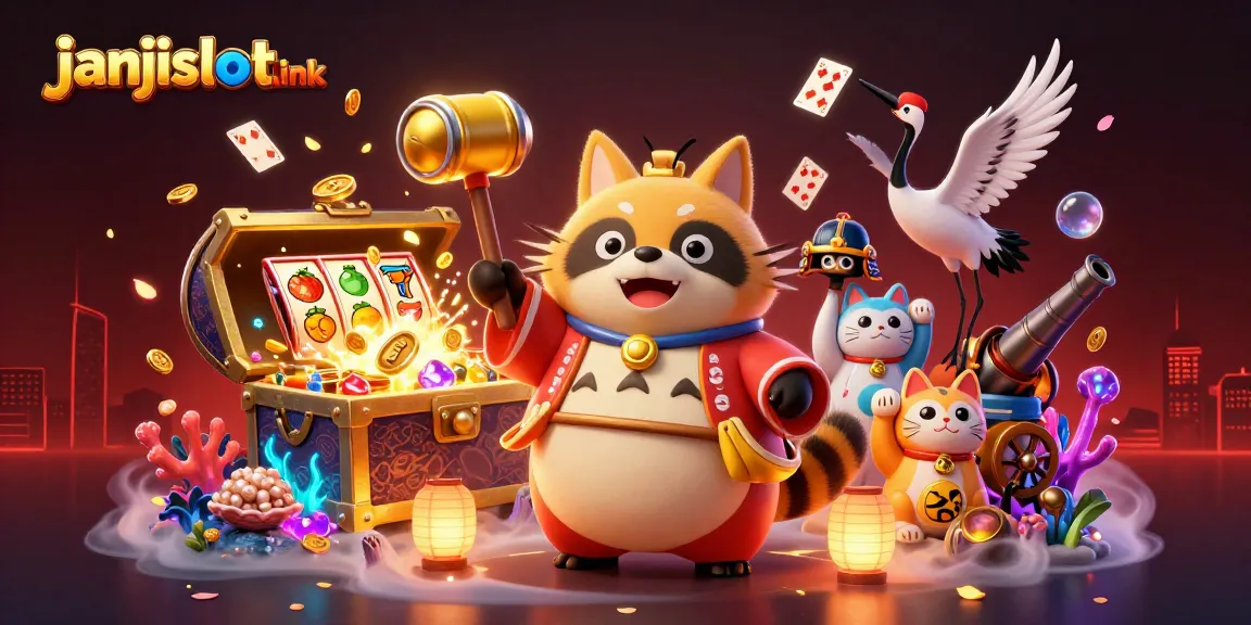 Play and win at janjislot link with fun characters and vibrant casino elements.