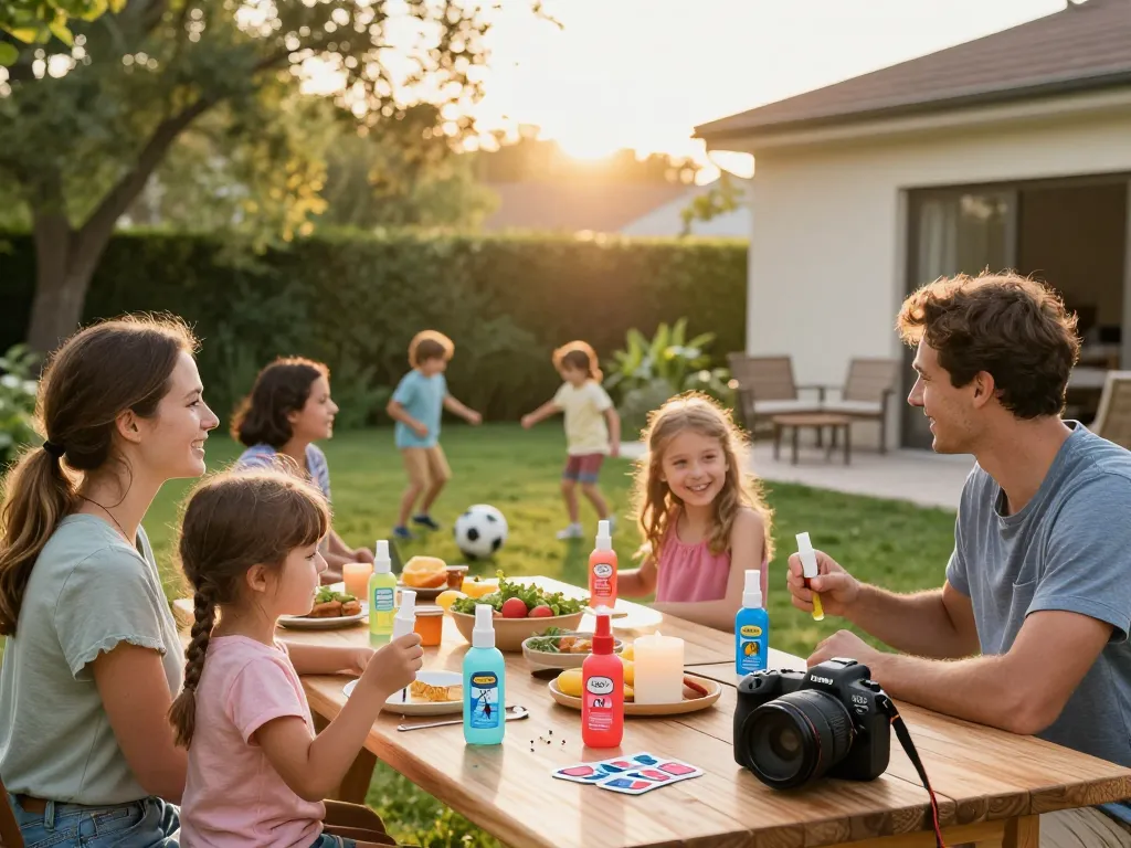 Enjoying outdoor barbecue while using the best mosquito repellent for effective protection.