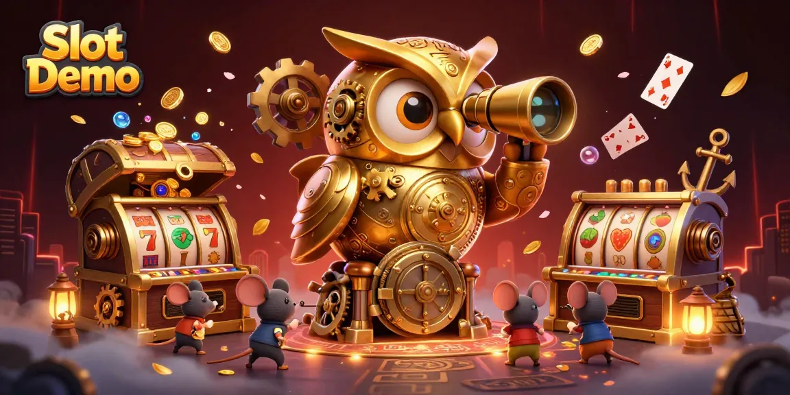 Spin the reels in this Slot Demo illustration full of excitement and vibrant casino elements.
