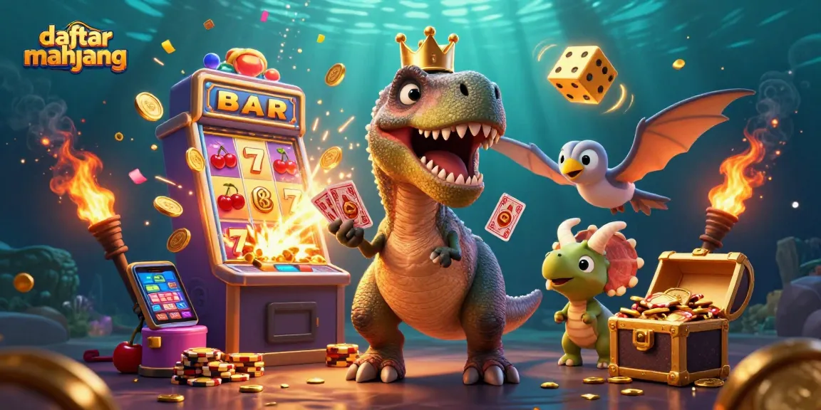 Engage with daftar mahjong while enjoying a vibrant slot game scene filled with colorful characters.