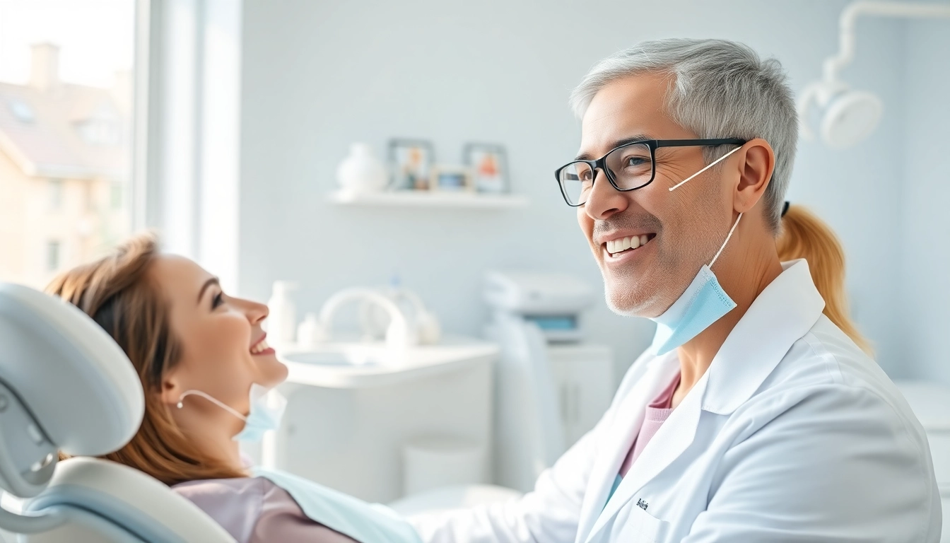 Showcasing newsmilelife, a patient smiles during a personalized dental consultation with a professional dentist.