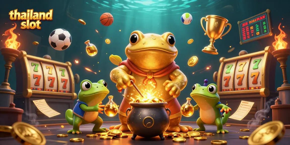 Engage with the dynamic thailand slot scene featuring gold coins and winning symbols in action.