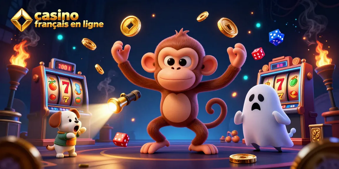 Jouez dans un monde de casino français en ligne entouré de symboles et de jokers animés.